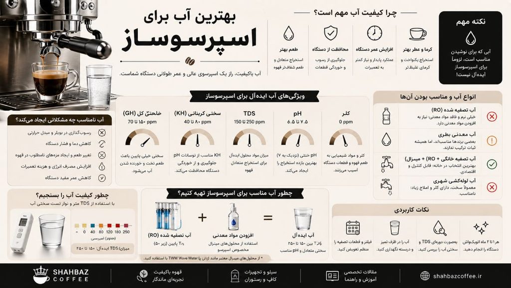 آب مناسب اسپرسو ساز