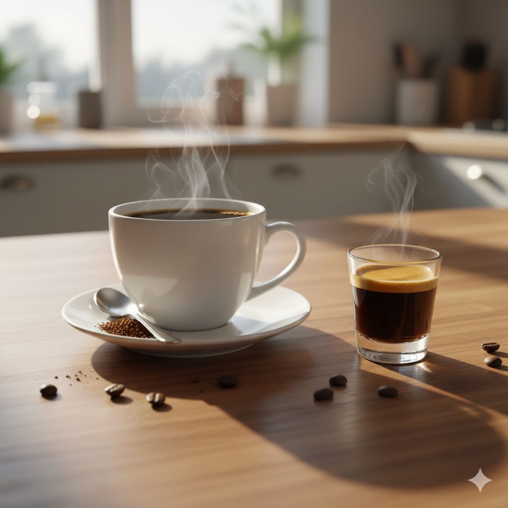 کافئین قهوه گلد بیشتر است یا اسپرسو