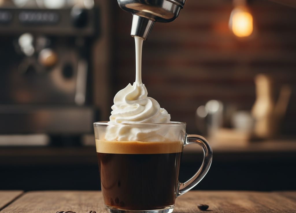 قهوه کن پانا یا اسپرسو با خامه 2 طرز تهیه اسپرسو کن پانا